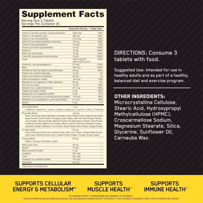 Витамины Optimum Nutrition Opti-Men Multivitamin for active men 90CT - 2