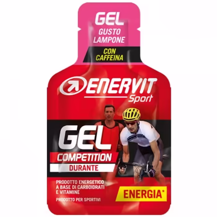 Supliment energetic ENERVIT Gel+ caffeine raspberry