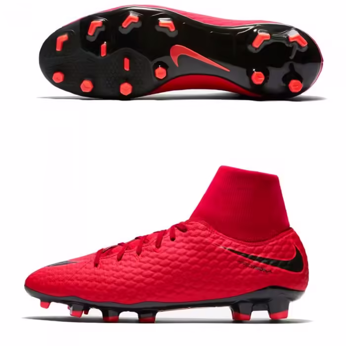 Ghete pentru fotbal Nike HYPERVENOM PHELON 3 DF FG Rosu 47.5 - 2