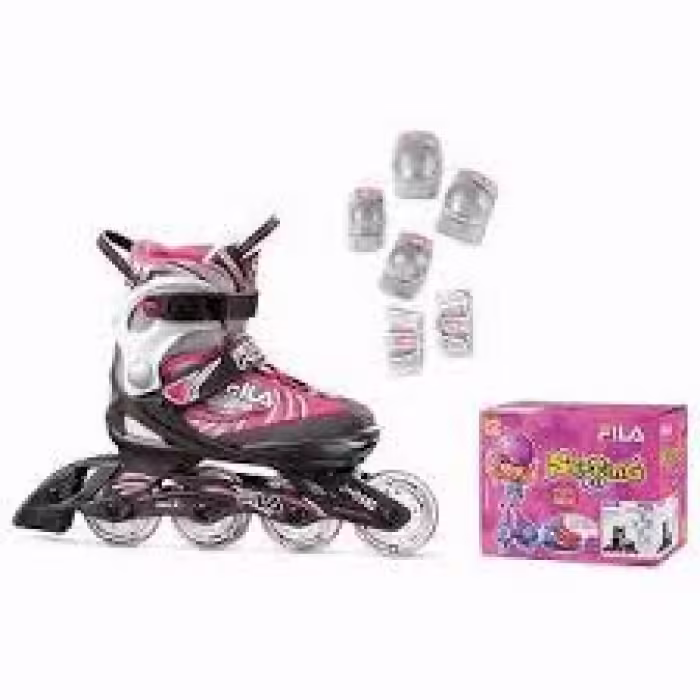 Ролики Fila J-One G Combo 2 set Черный/Серый/Розовый - 2