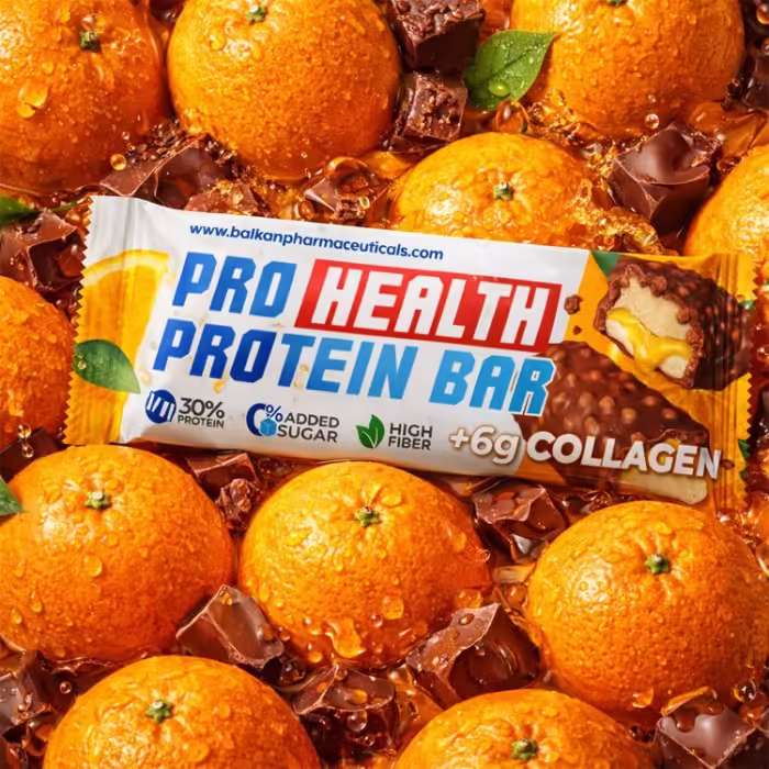 Baton de proteine Balkan Pharmaceuticals ORANGE Crunch - 2