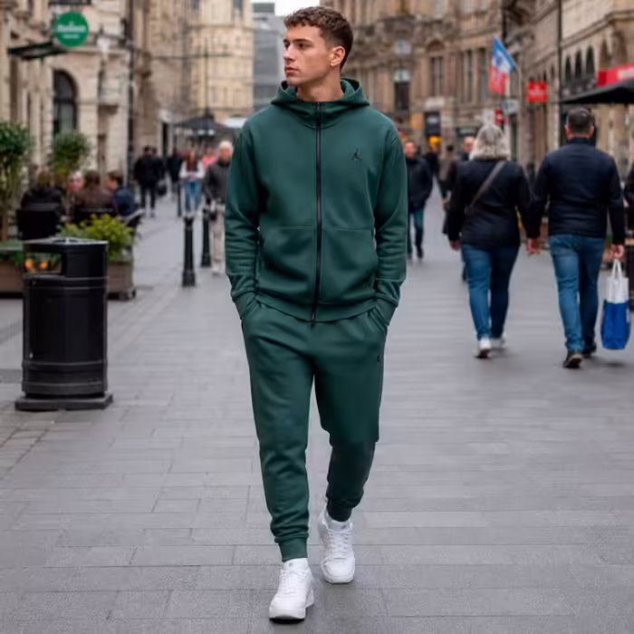 Hanorac Nike M J DF SPRT HOOP FLC FZ Verde XXL - 8