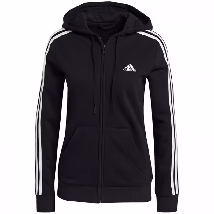 Толстовка Adidas ESSENTIALS FLEECE 3-STRIPES FULL-ZIP Черный XS - 6