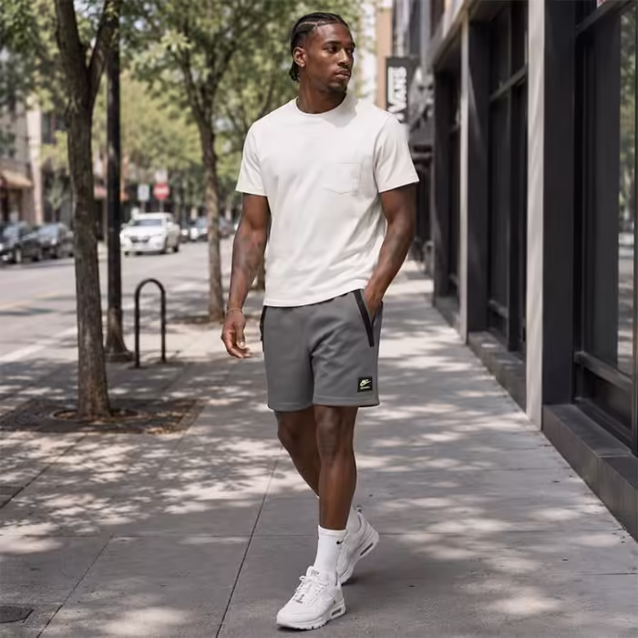 Sorti Nike M NSW AIR MAX PK SHORT Argintiu S - 7