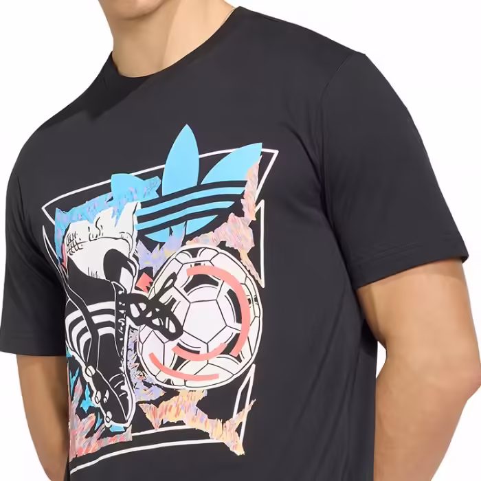 Футболка Adidas ARCHIVE ANIME FOOTBALL GRAPHIC Черный S - 4