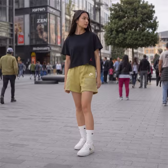 Sorti Nike W NSW AIR FLC SHORT Maro XS - 7