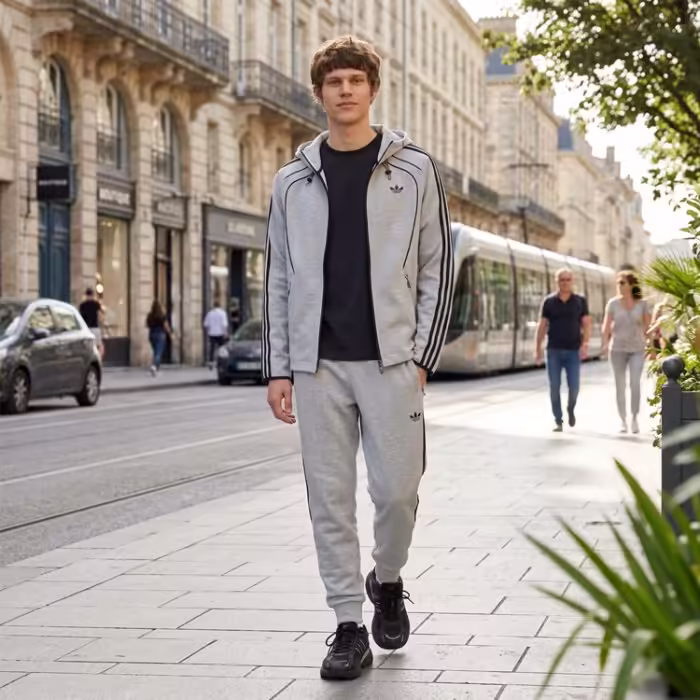 Толстовка Adidas SPACER TEAMGEIST 26 CUTLINE FULLZIP Серый L - 7