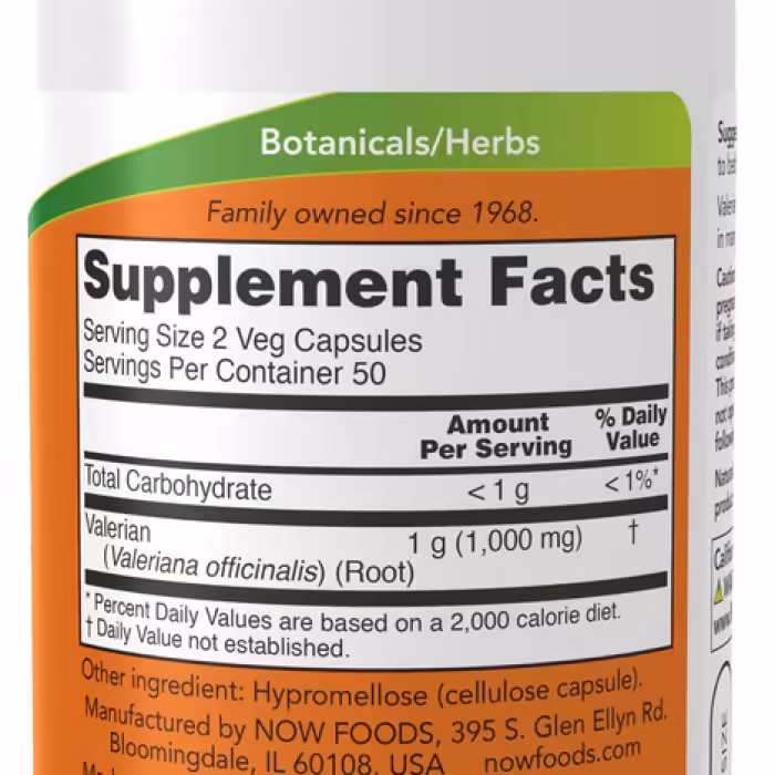 Vitamine Now Foods VALERIAN ROOT 500mg  100 VCAPS - 2