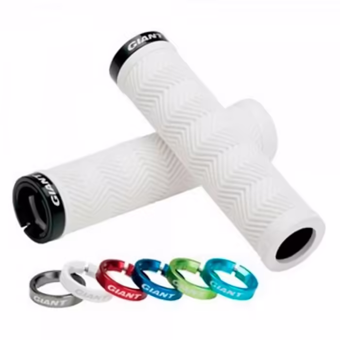 Mansoane Giant GNT SOLEВ­O MTB WHITE GRIP WBLUE LOCKВ­ON