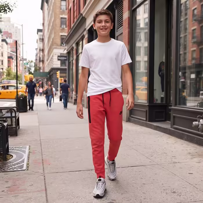Брюки Nike B NSW TECH FLC PANT Красный XL - 8