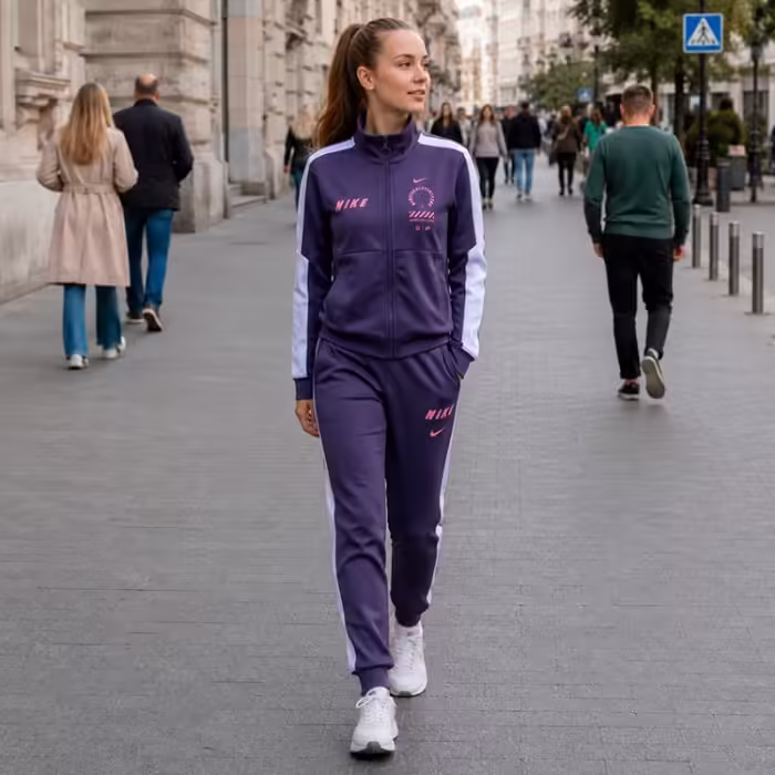 Толстовка Nike W NSW PK TT SW Фиолетовый/Розовый L - 8