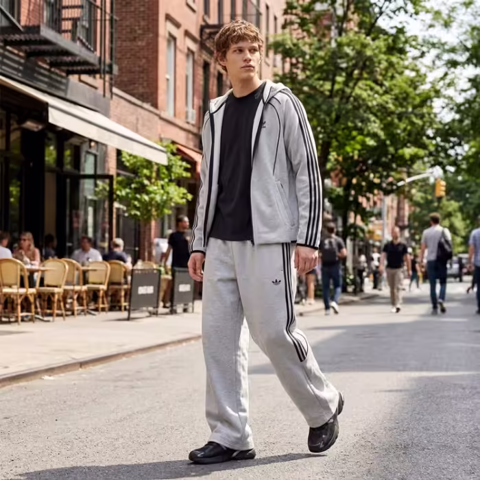 Брюки Adidas SPACER TEAMGEIST 26 CUTLINE OPEN HEM Серый XS - 7