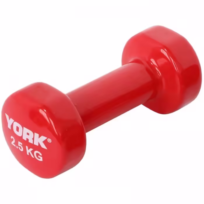 Gantera 2.5 kg YORK Vinyl Dipped Dumbbells (Fitbell) - 4
