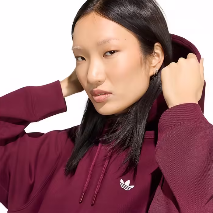 Tricou Adidas ESSENTIALS OVERSIZED FLEECE HOODIE Rosu XS - 4