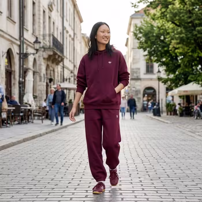 Tricou Adidas ESSENTIALS OVERSIZED FLEECE HOODIE Rosu XS - 7