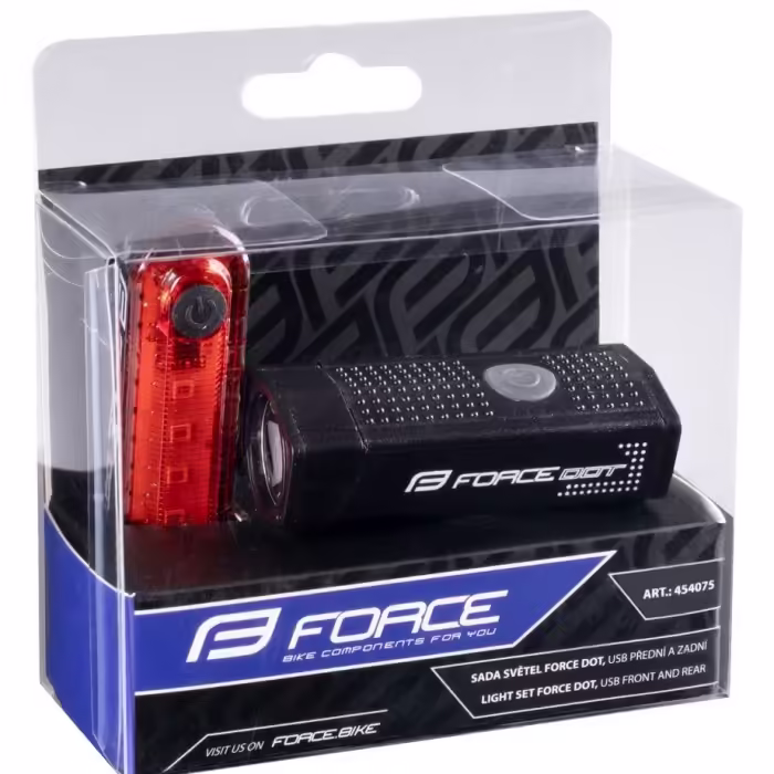 Набор фар для велосипеда Force USB DOT front+rear - 2