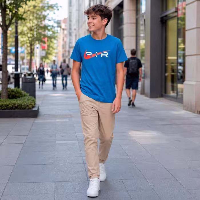 Футболка Nike B NSW N AIR TEE Синий L - 7
