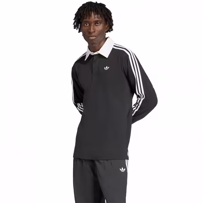 Толстовка Adidas 3-STRIPES RUGBY LONGSLEEVE Черный XS
