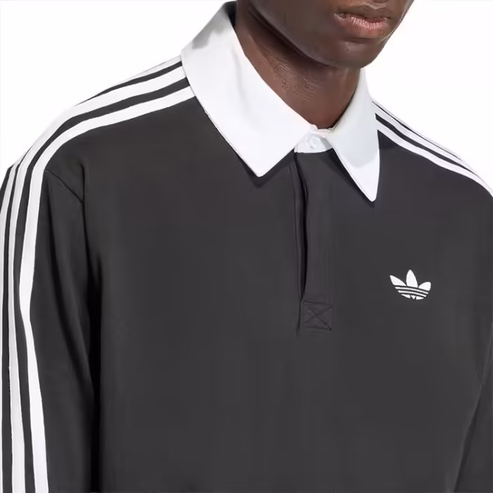 Толстовка Adidas 3-STRIPES RUGBY LONGSLEEVE Черный XS - 4