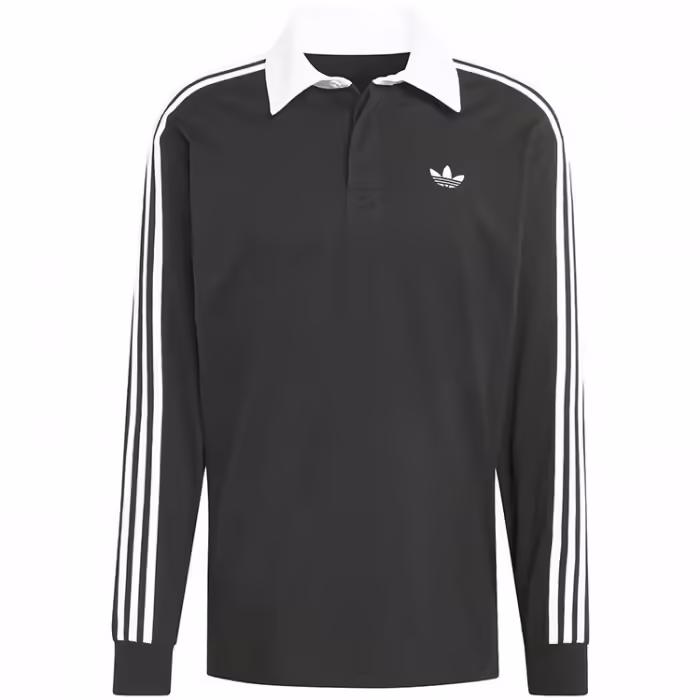 Толстовка Adidas 3-STRIPES RUGBY LONGSLEEVE Черный XS - 6