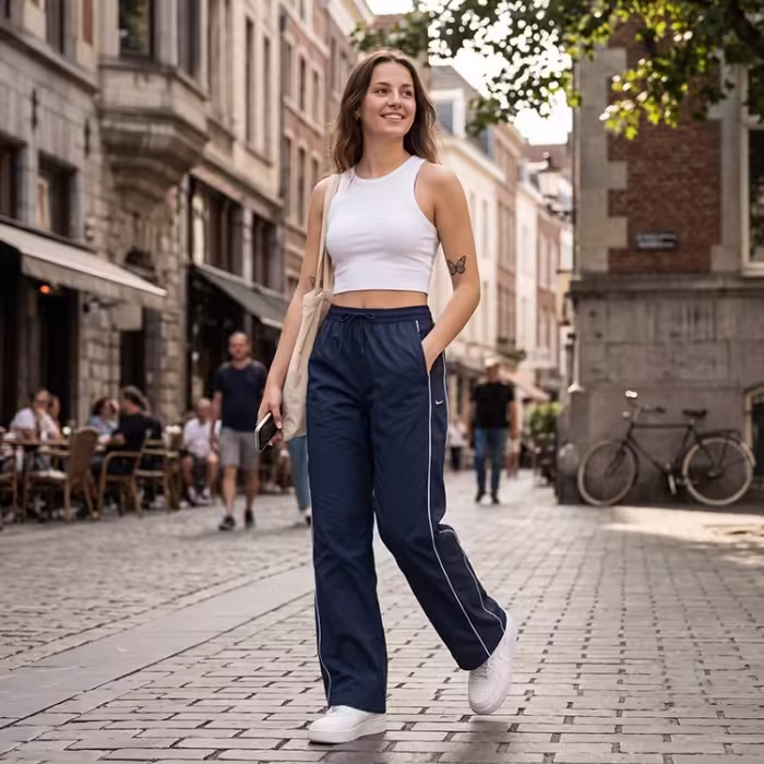 Брюки Nike W NSW NK WR WVN HR OH PANT Синий XL - 8