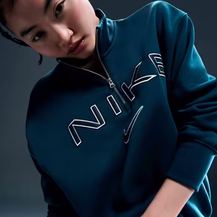 Толстовка Nike W NSW PHNX FLC OS LOGO QZ Синий L - 6