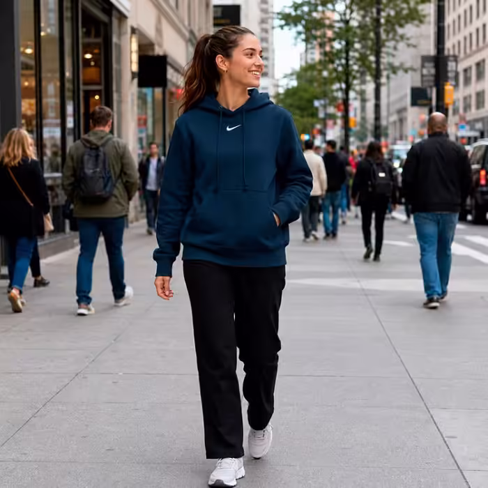 Толстовка Nike W NSW PHNX FLC STD PO HOODIE Синий S - 3