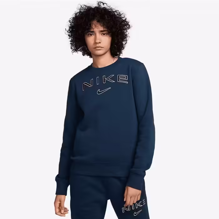 Hanorac Nike W NSW PHNX FLC STD LOGO CREW Albastru L - 6