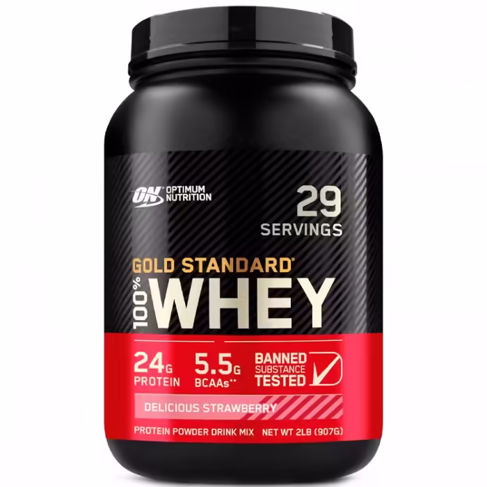 Сывороточный протеин Optimum Nutrition Gold Standard 100% WHEY Strawberry 2lb