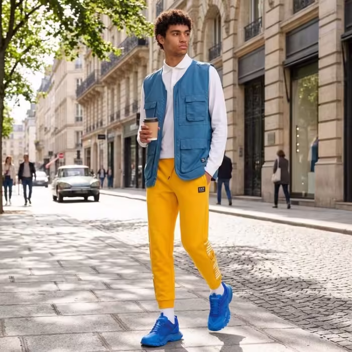 Pantaloni EA7 EMPORIO ARMANI PANTALONI Galben M - 8