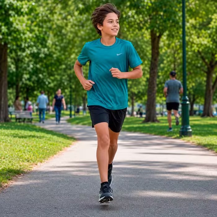 Tricou Nike B NK DF MILER SS Verde S - 7