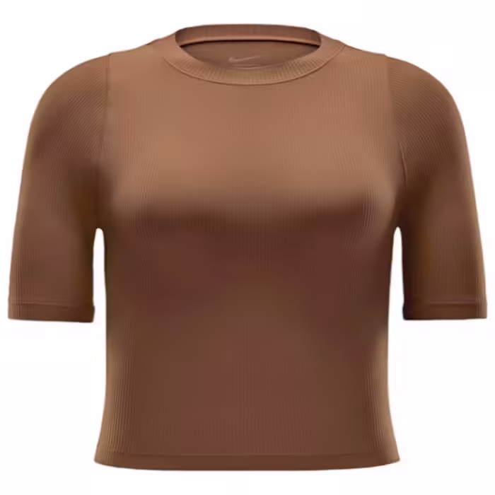 Tricou Nike W NK INF DF SS TOP WD RIB Maro L - 6
