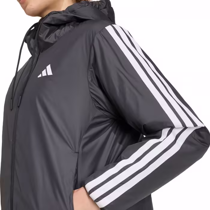 Куртка Adidas ESSENTIALS 3-STRIPES INSULATED HOODED Черный XS - 5