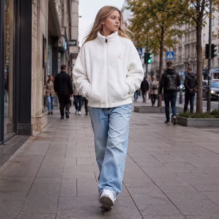 Толстовка Nike JDG JUMPMAN SHERPA JKT Белый S - 7