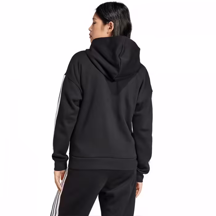 Толстовка Adidas ESSENTIALS 3-STRIPES FULL-ZIP FLEECE HOODIE Черный XS - 2