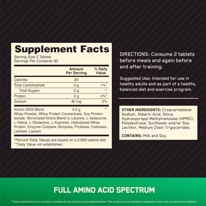 Aminoacizi Optimum Nutrition SUPERIOR AMINO 2222 - 160CT - 2