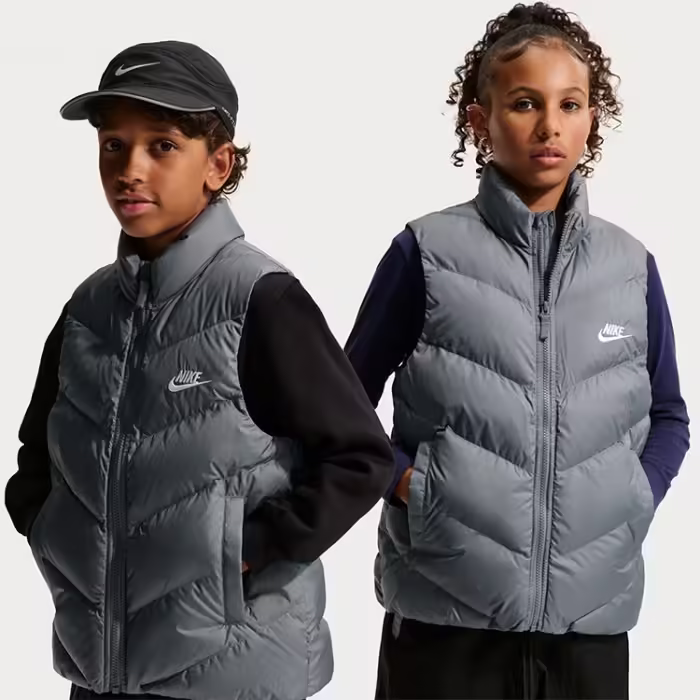 Vesta Nike SPORTSWEAR THERMA-FIT LOOSE-FIT PUFFER Gri M - 3