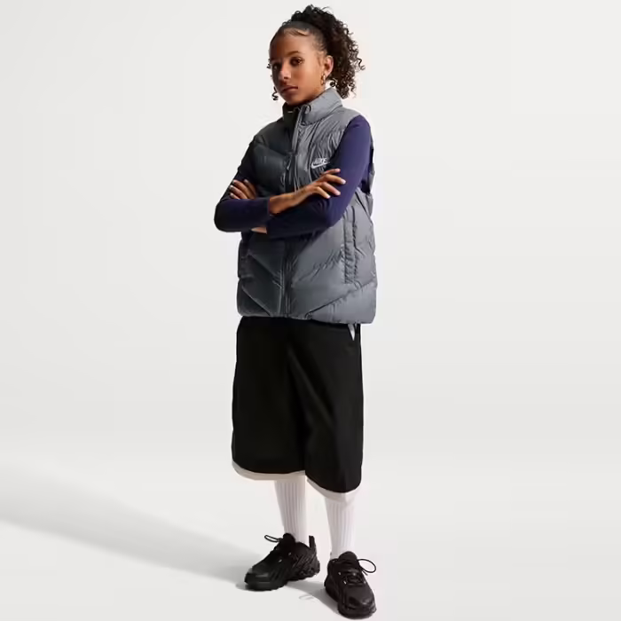 Vesta Nike SPORTSWEAR THERMA-FIT LOOSE-FIT PUFFER Gri M - 5