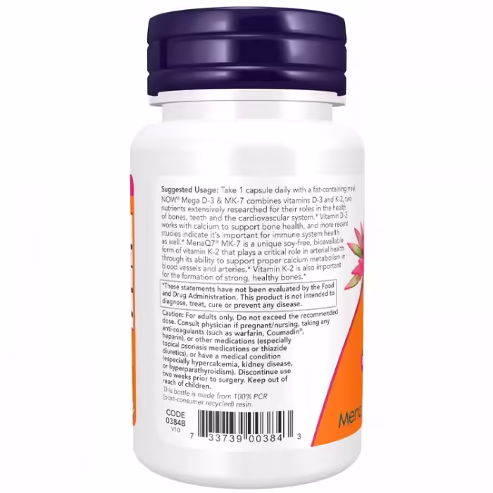 Vitamine Now Foods Mega D-3 & MK-7 - 3