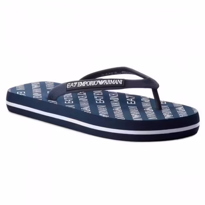 Шлепанцы EA7 EMPORIO ARMANI PVC/PLASTICA BEACHWEAR Темно-синий 40