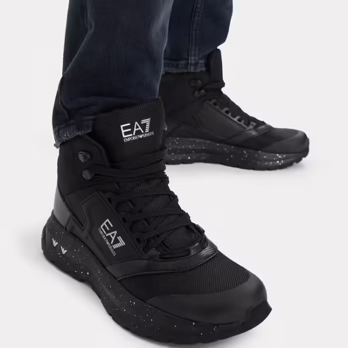Ghete EA7 EMPORIO ARMANI SNEAKER ICE ALTURA NYLON Negru 42 - 9