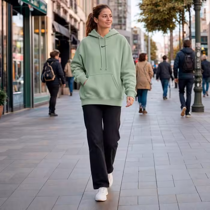 Толстовка Nike W NSW STYLE FLC PO HOODIE OS Зеленый XS - 9
