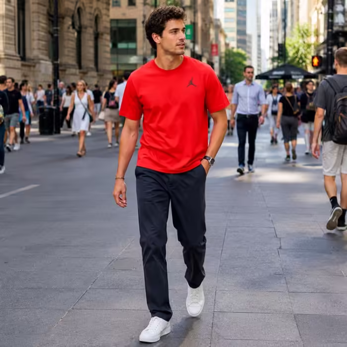 Tricou Nike M J JUMPMAN EMB SS CREW Rosu XL - 7