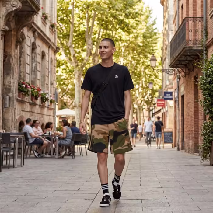 Sorti Adidas CAMO AOP SHORT Hachi S - 7