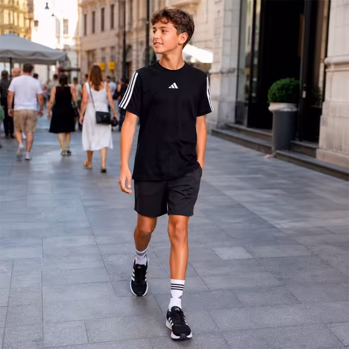 Tricou Adidas J 3S TEE 160 Negru 128 - 8