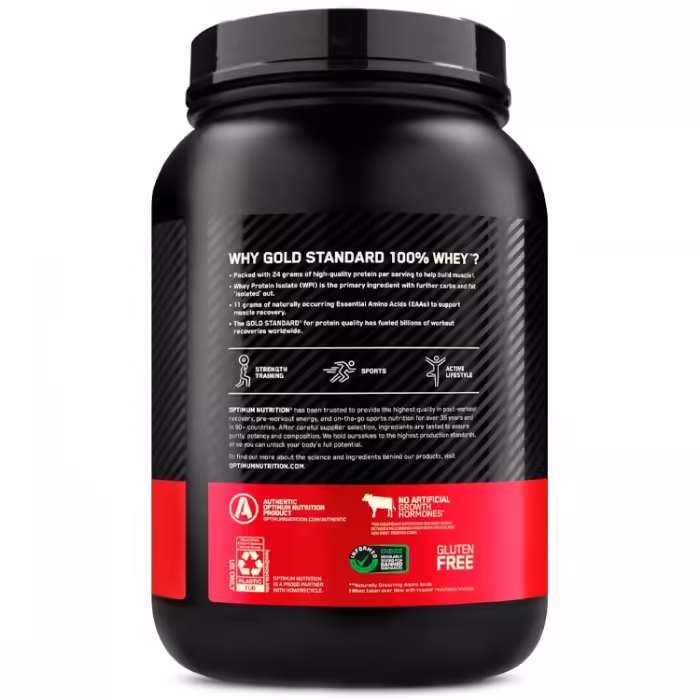 Proteine din zer Optimum Nutrition Gold Standard 100% WHEY Strawberry  Banana 2lb - 2