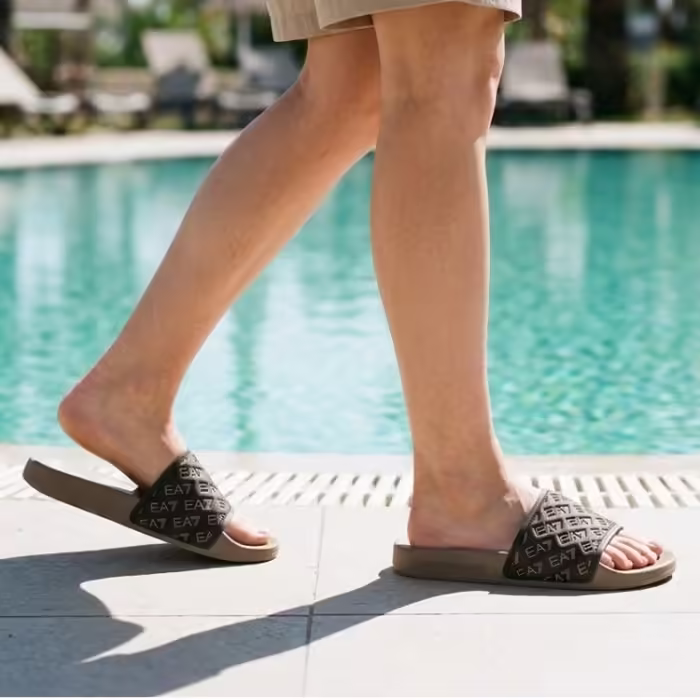 Slapi EA7 EMPORIO ARMANI SLIPPER Bej 37 - 9