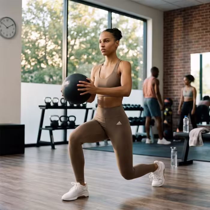 Спортивное бра Adidas OPTIME ESSENTIALS WORKOUT HIGH SUPPORT Коричневый - 7