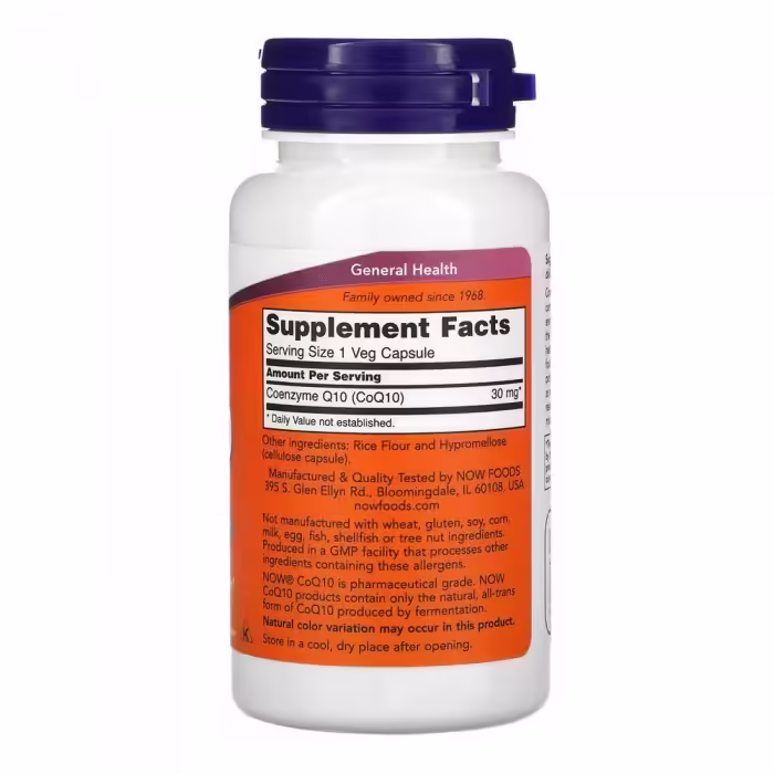 Vitamine Now Foods CoQ10 30mg  120 VCAPS - 3