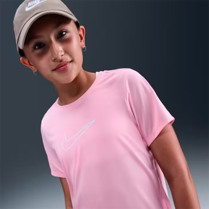 Футболка Nike G NK DF ONE STD SS TOP HBR Розовый L - 6